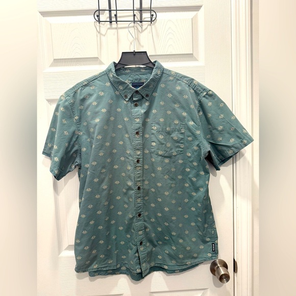 Prana Men's Short Sleeve Cactus Button Down Pocket Shirt Size XL. - Picture 1 of 5